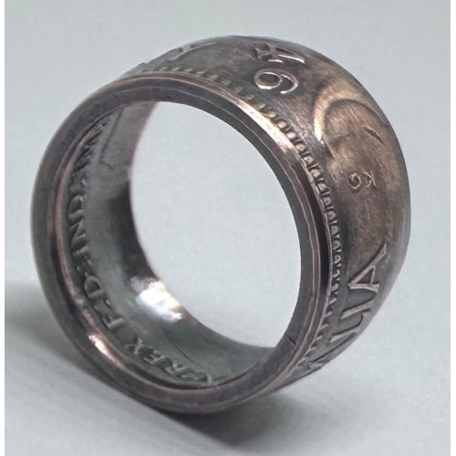1931 Australia Penny Coin Ring Size 10