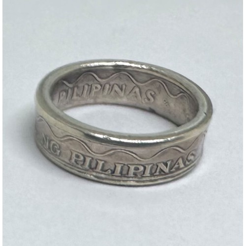 1993 Philippines 25 Sentimos Coin Ring Size 9